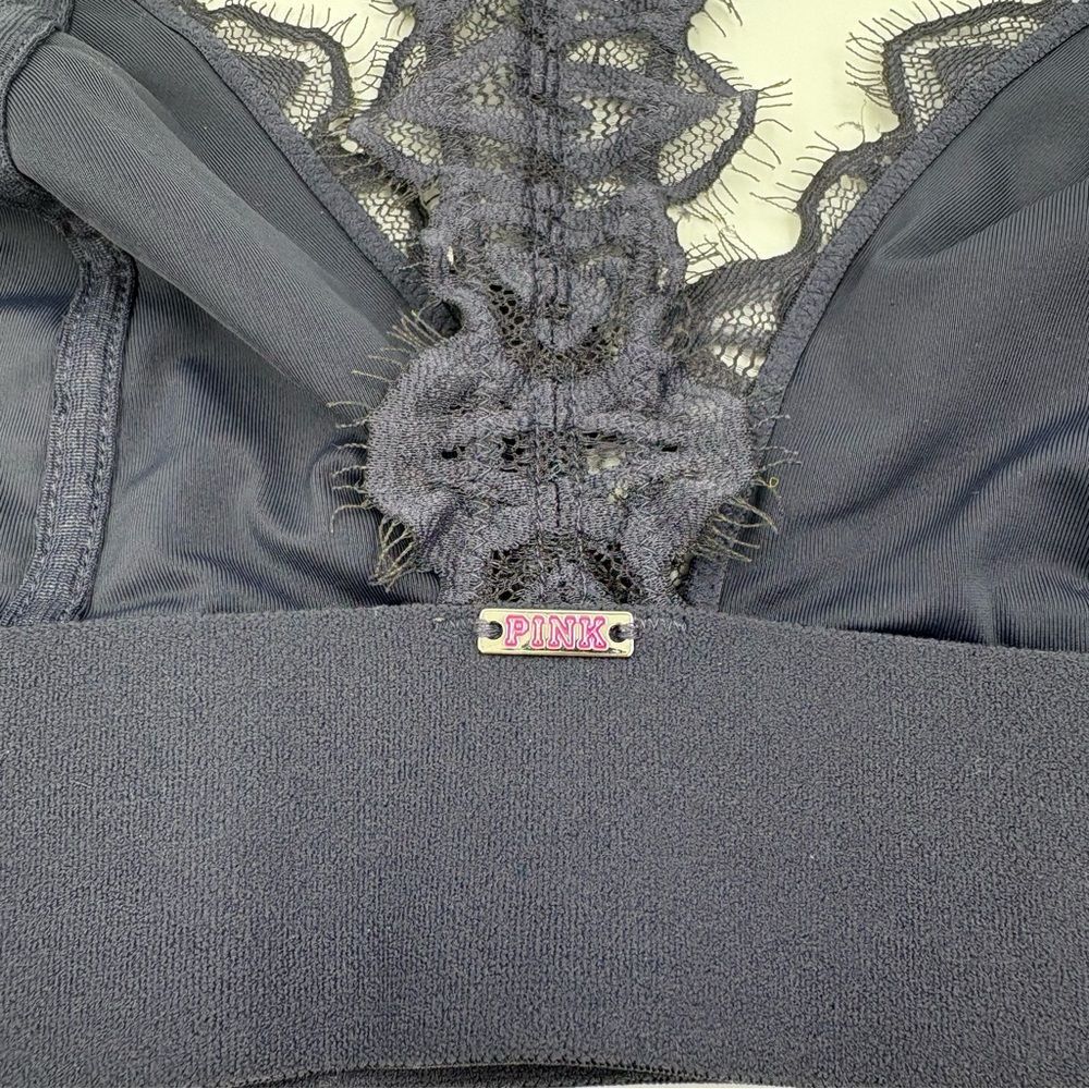 PINK Victoria's Secret Lace Triangle Lined‎ Bralette - Picture 3 of 5